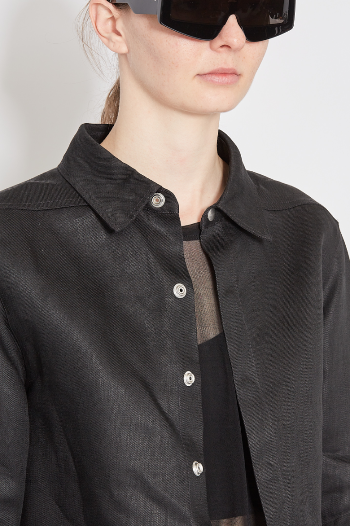 Cropped Outershirt - Black