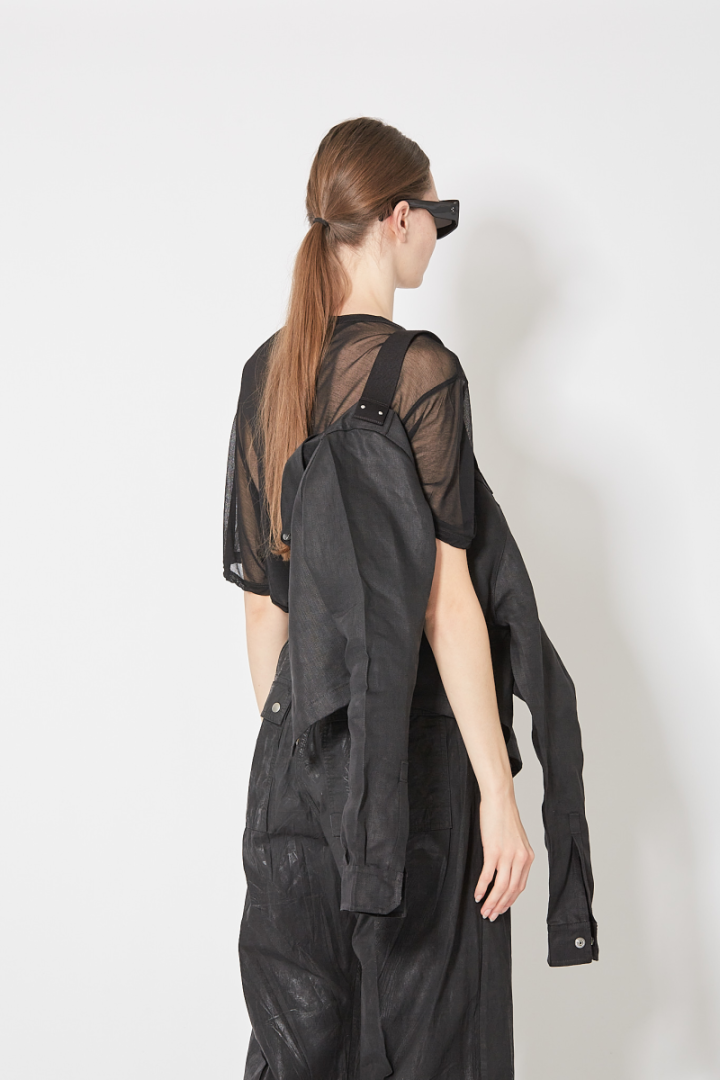 Cropped Outershirt - Black