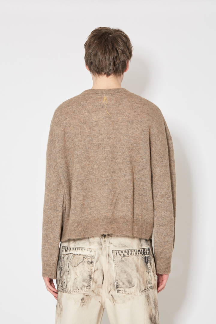 Walhalla Loose Intarsia Crewneck - Brown