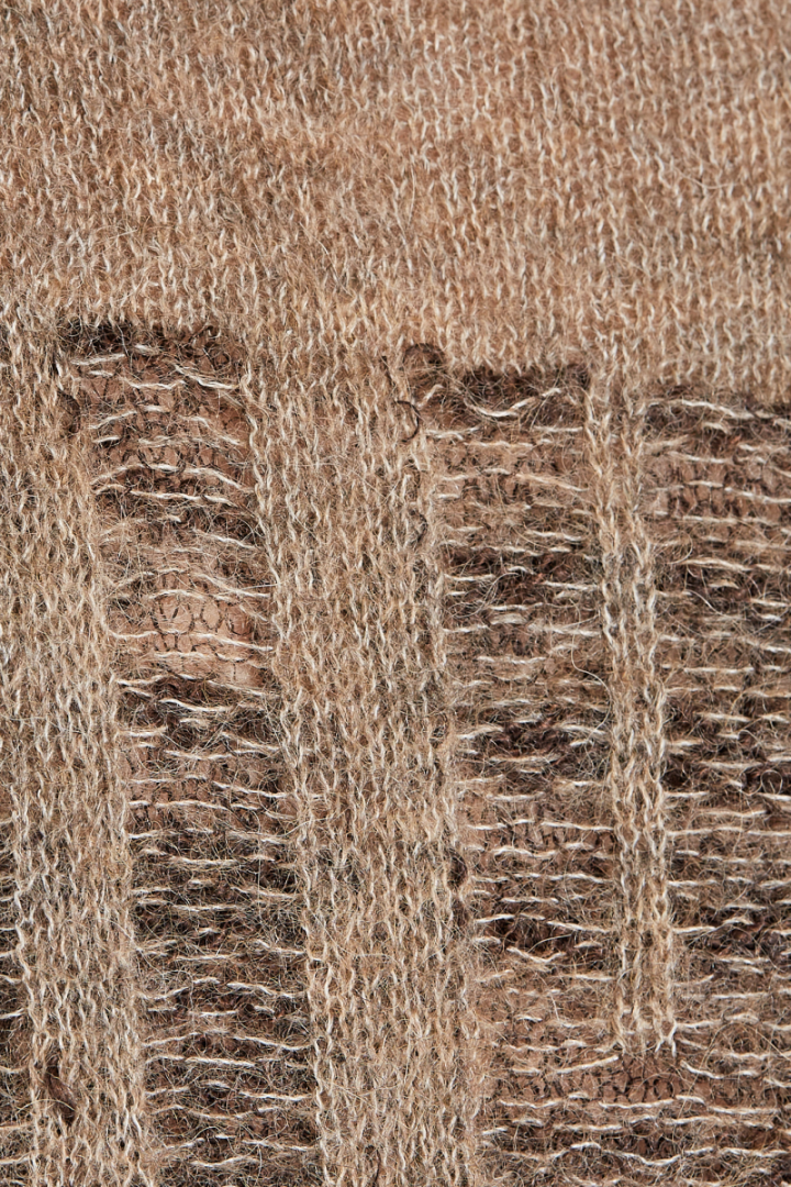 Walhalla Loose Intarsia Crewneck - Brown