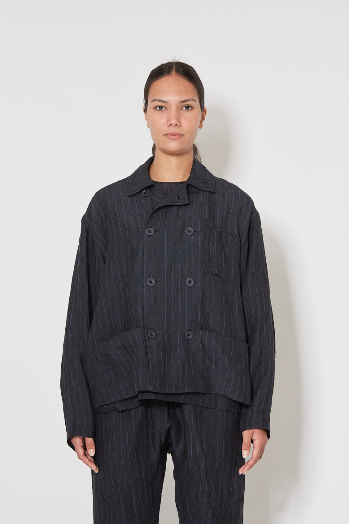 The Cook Top "Butcher Stripe" - Blue