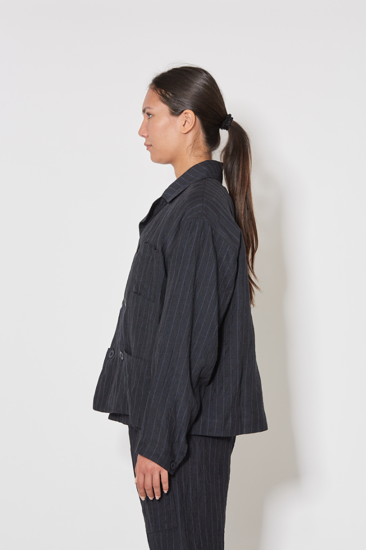 The Cook Top "Butcher Stripe" - Blue