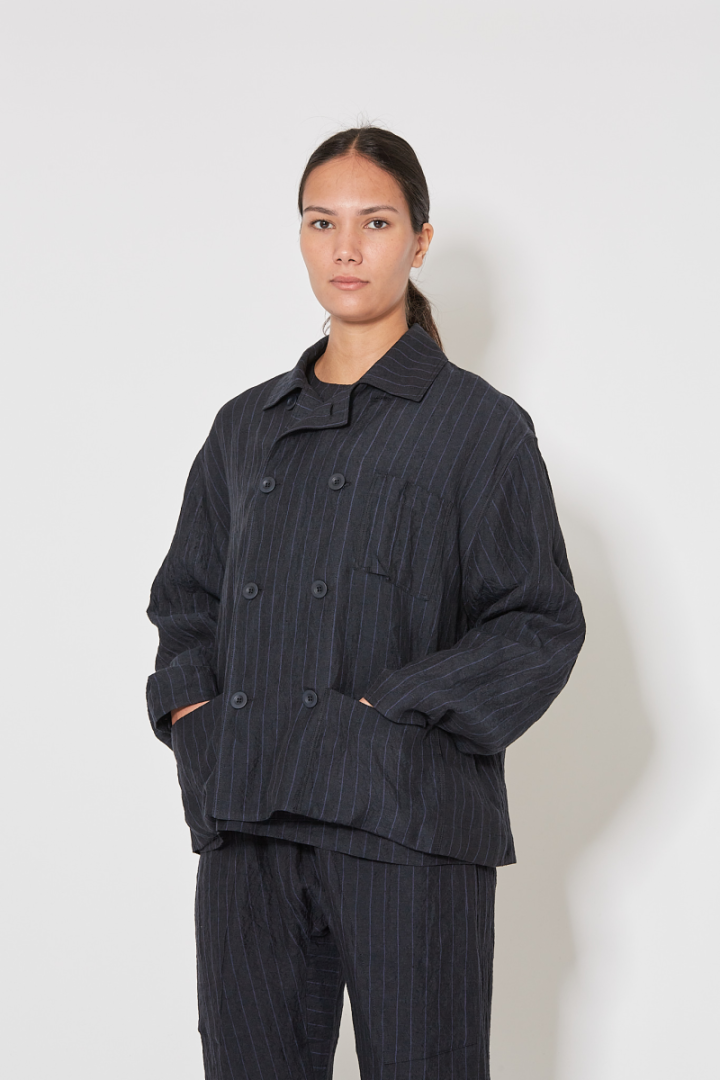 The Cook Top "Butcher Stripe" - Blue