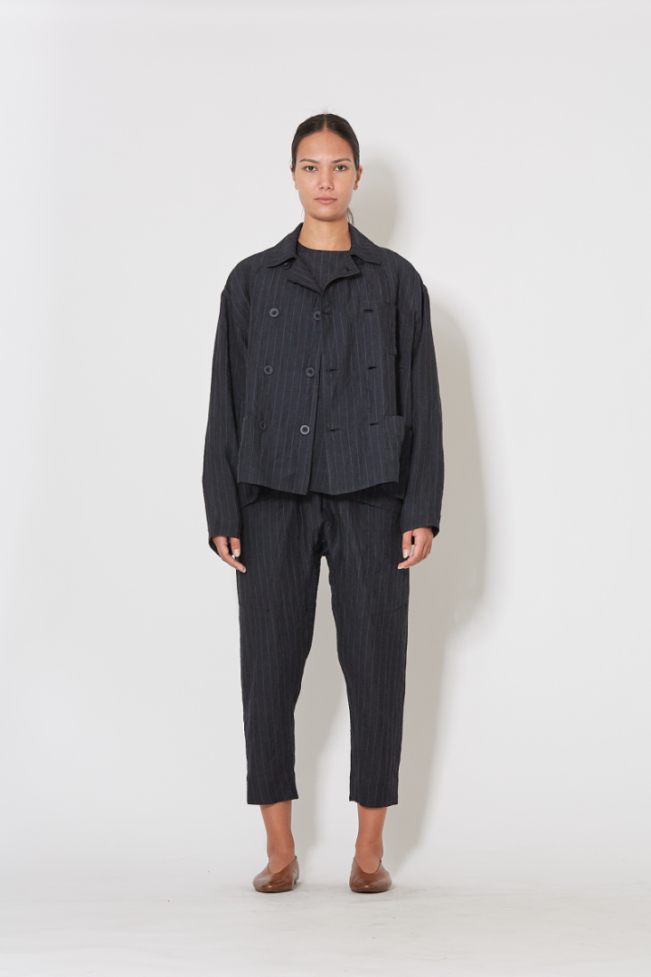 The Cook Top "Butcher Stripe" - Blue