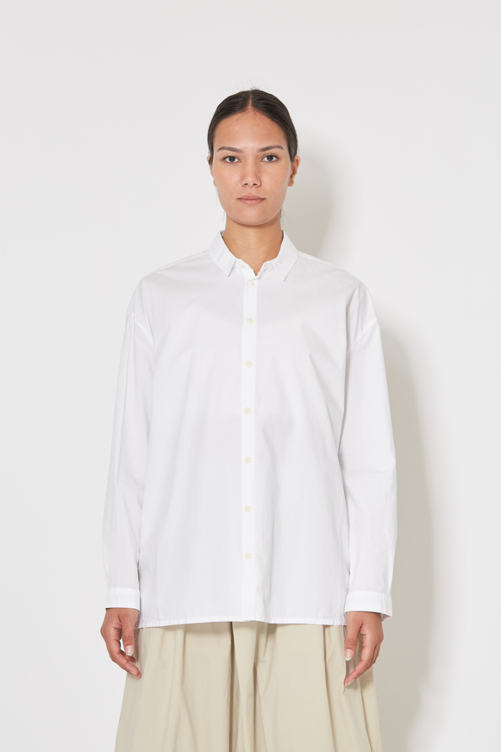 The Draughtsman Shirt "Poplin" - White
