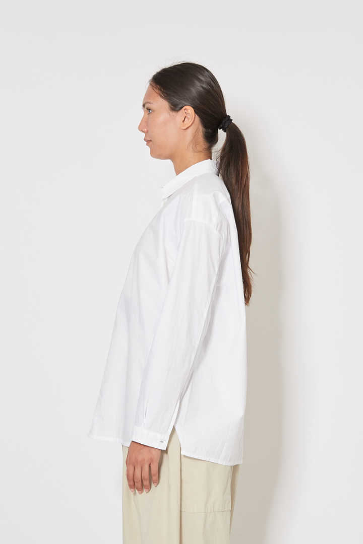 The Draughtsman Shirt "Poplin" - White