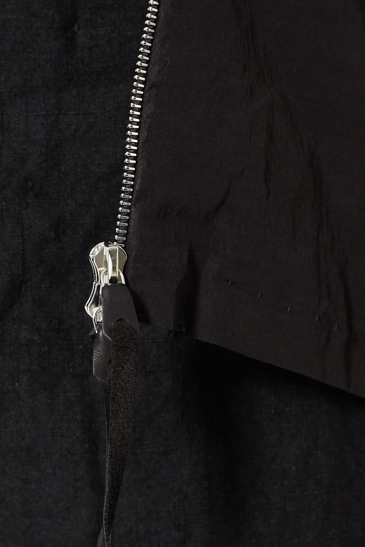 Deep Pocket Hooded Straight Jacket - Black
