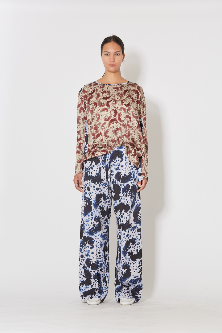 Puvis Bis Long Pants - Blue/White