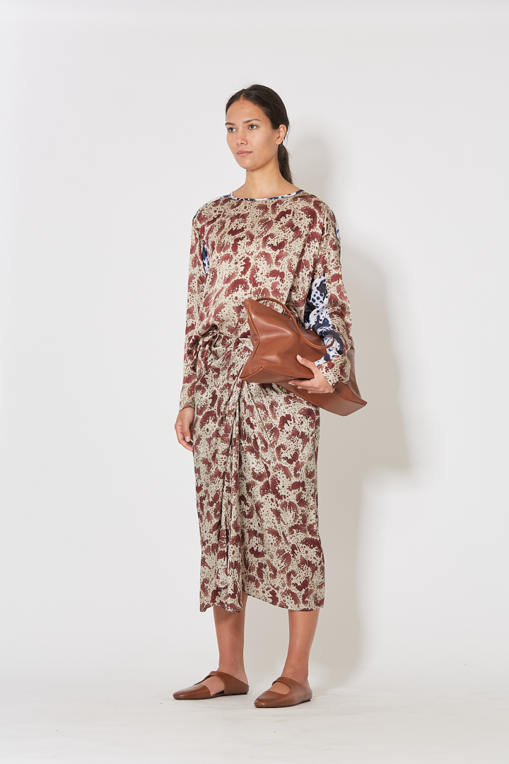 Sampa Skirt - Brown/Red