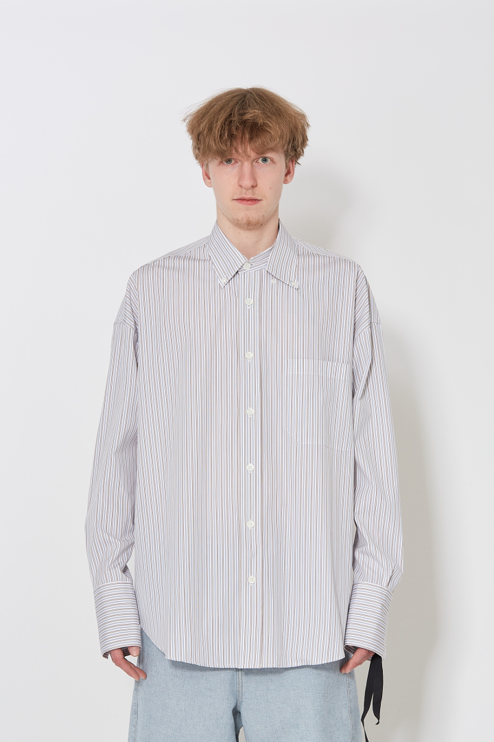 Shirt 13 - White/Blue Stripe