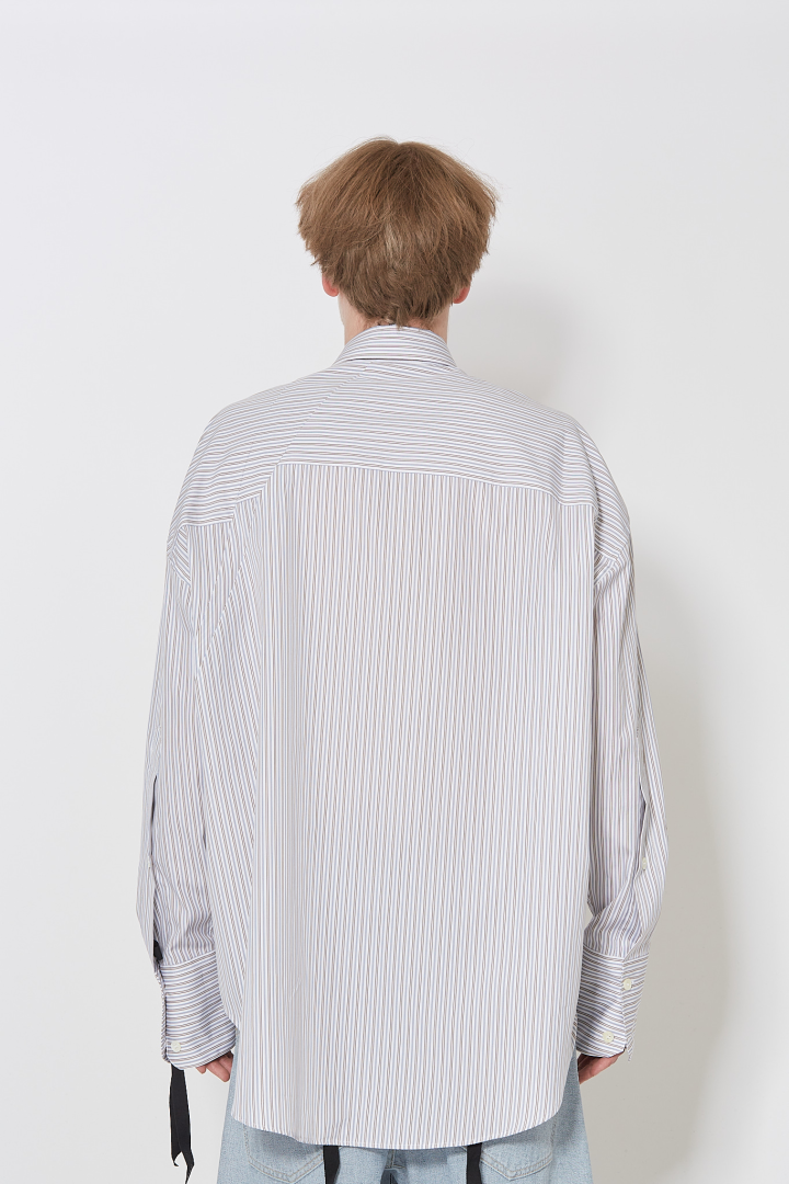 Shirt 13 - White/Blue Stripe