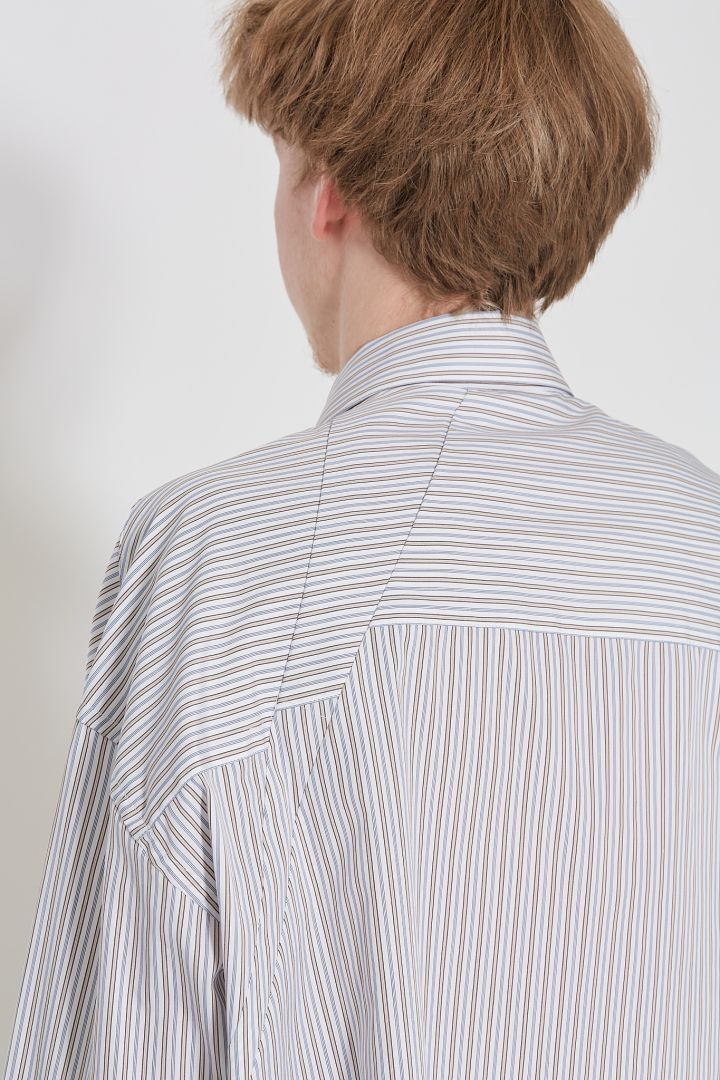 Shirt 13 - White/Blue Stripe