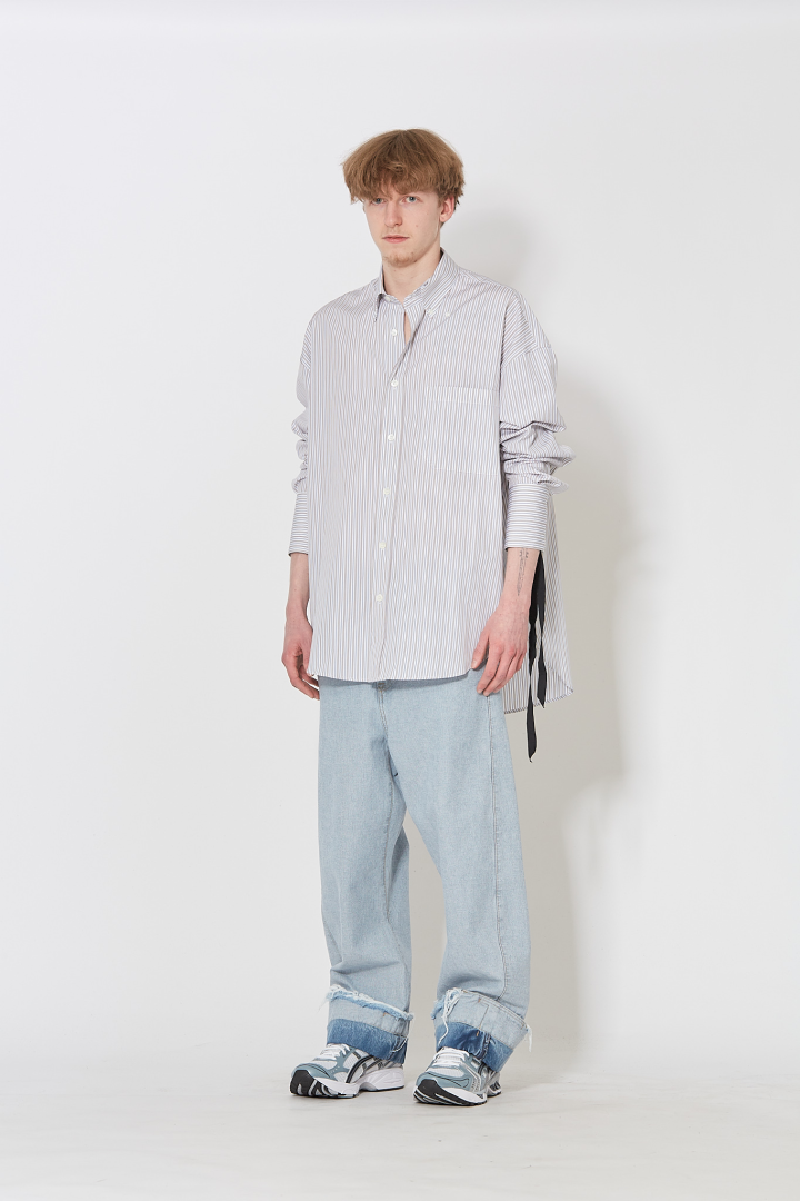 Shirt 13 - White/Blue Stripe