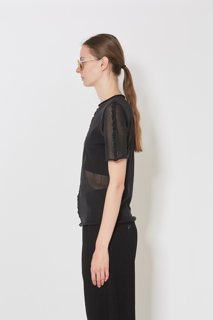 Short Slv Top - Black