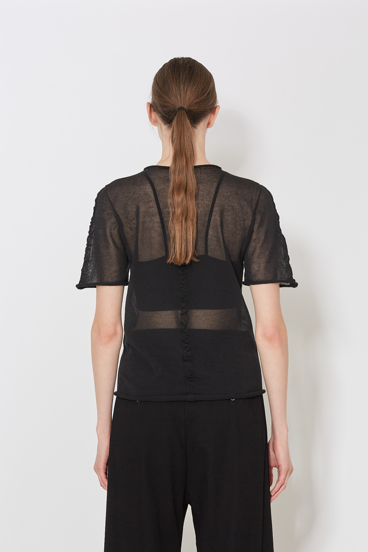 Short Slv Top - Black