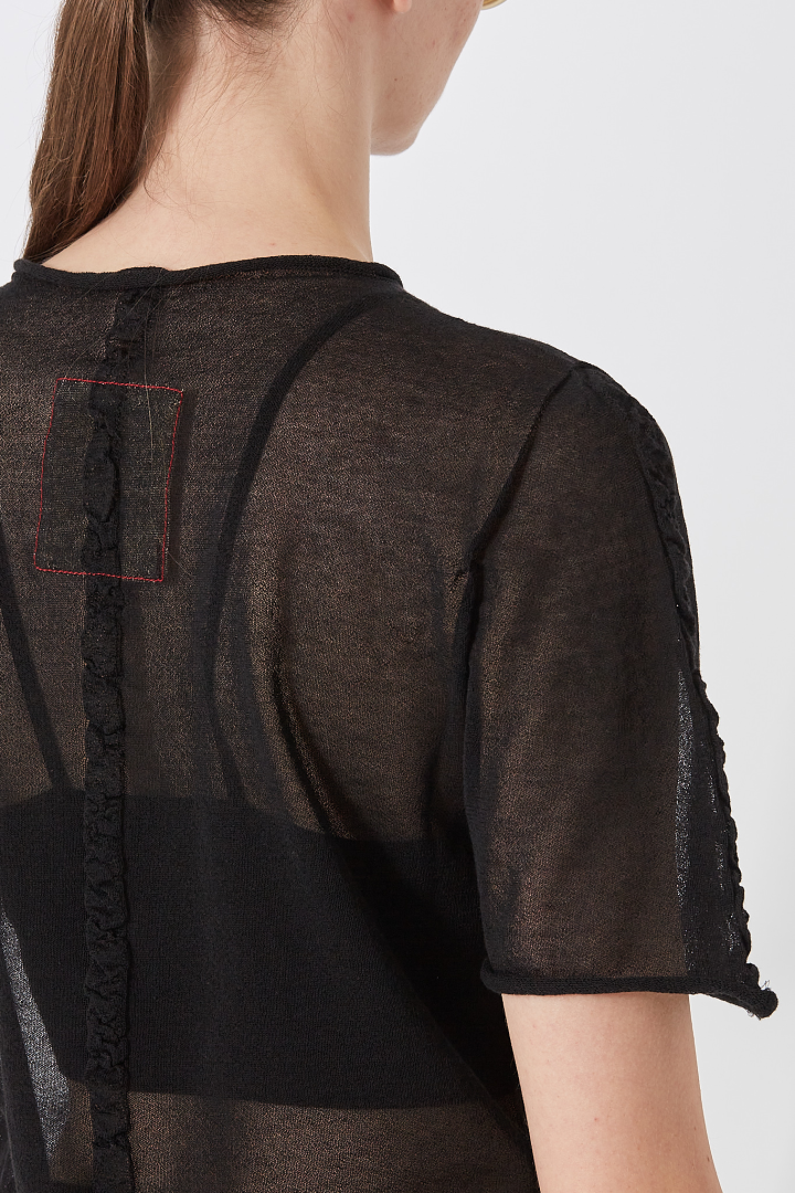 Short Slv Top - Black