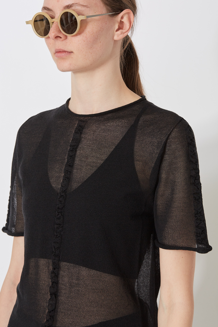 Short Slv Top - Black