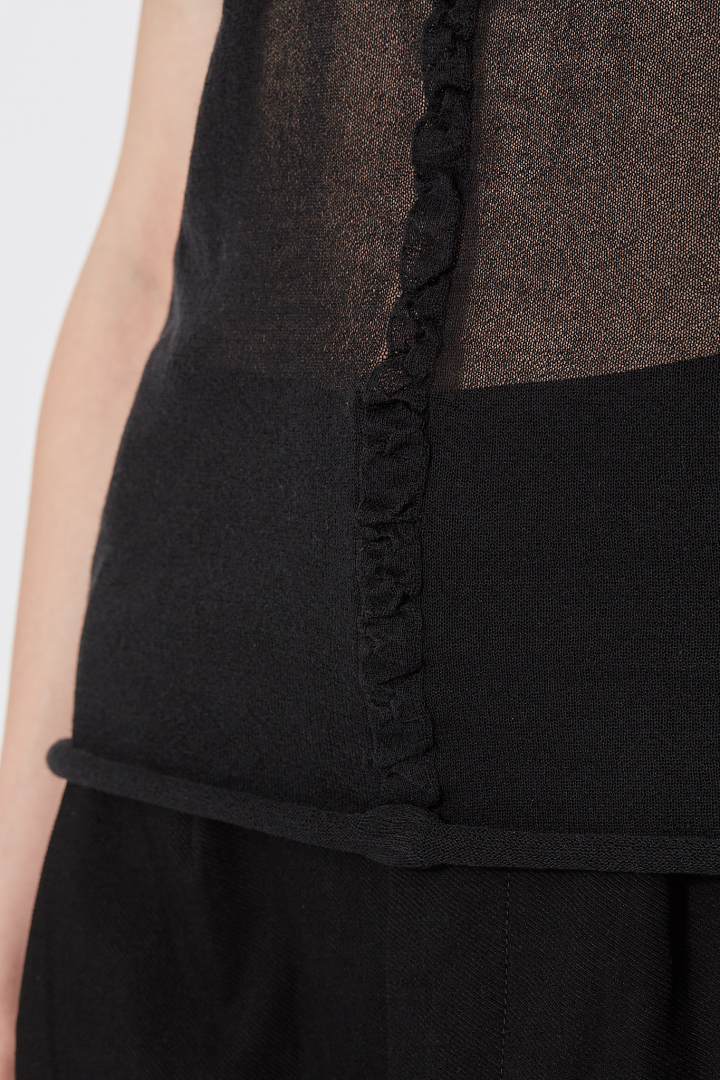 Short Slv Top - Black