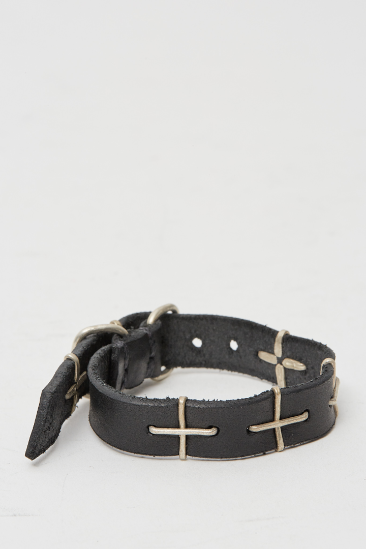 アクセサリー thin silver cross band m.a+ thin silver cross studded wrist band / A-F2BL1/GR2,0