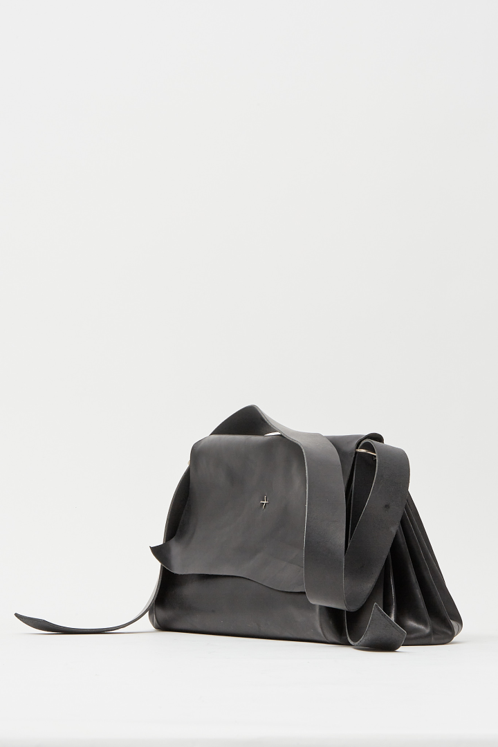 Small Expandable Accordion Bag - Black