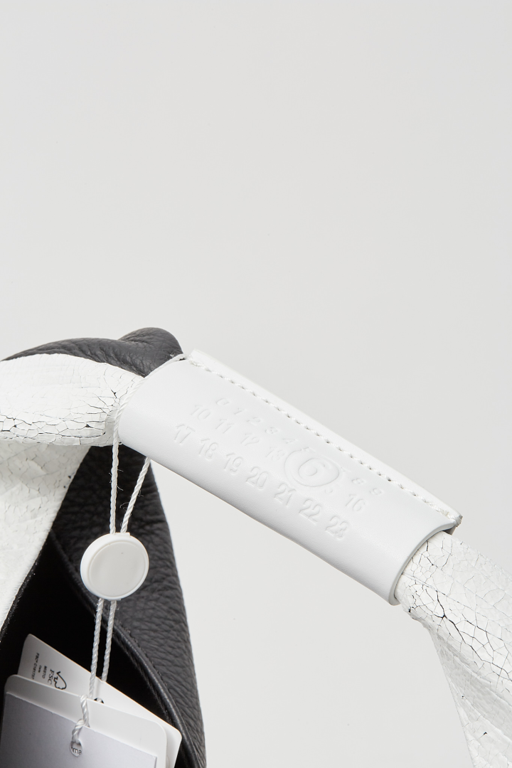 Handbag - White Paint/Black