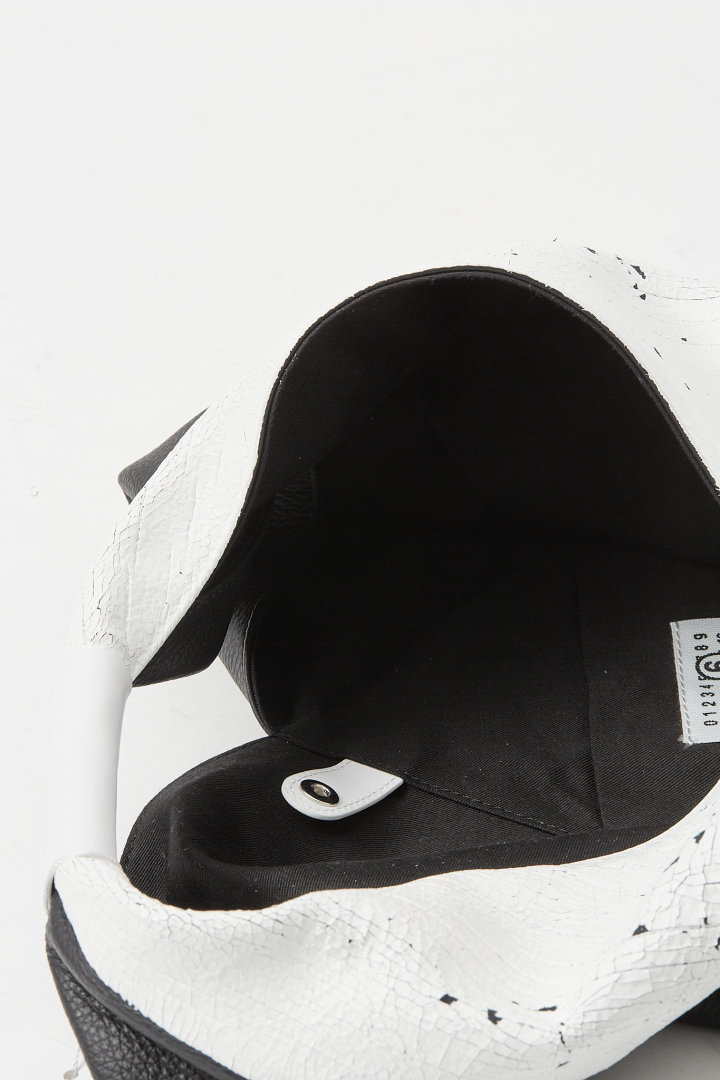 Handbag - White Paint/Black