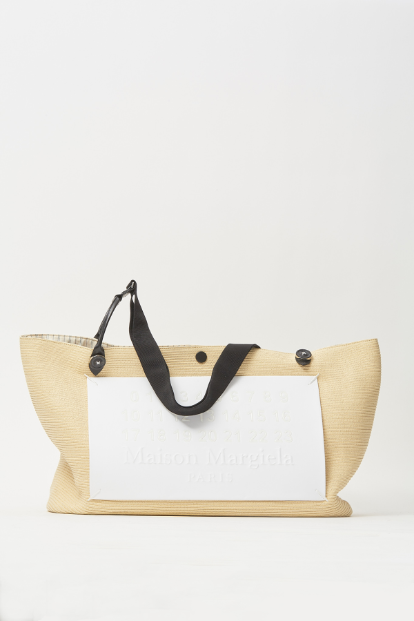 Paper Tote Bag XL - Brown/White