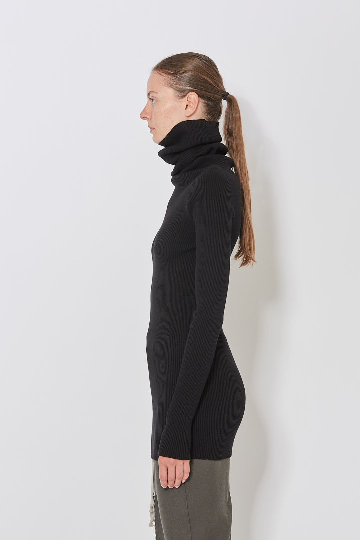 Knit Sweater Ls Tube - Black