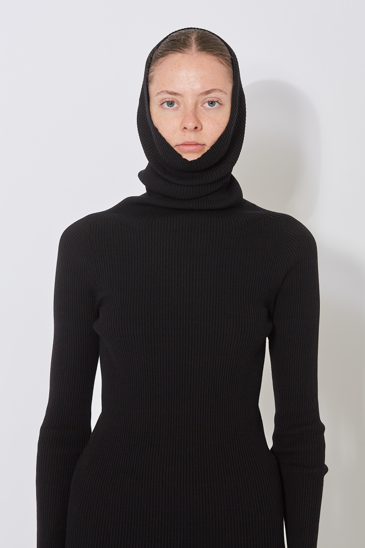 Knit Sweater Ls Tube - Black