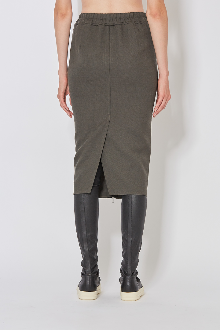 Skirt Zipped Short Pillar - Green