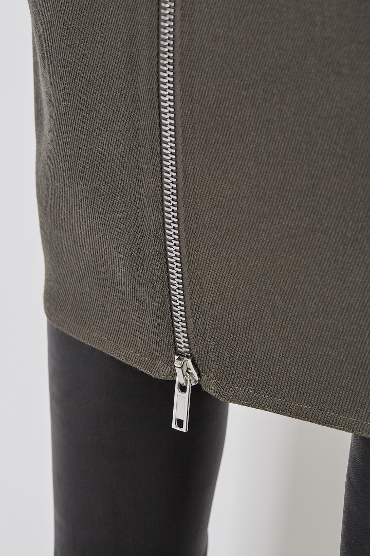 Skirt Zipped Short Pillar - Green