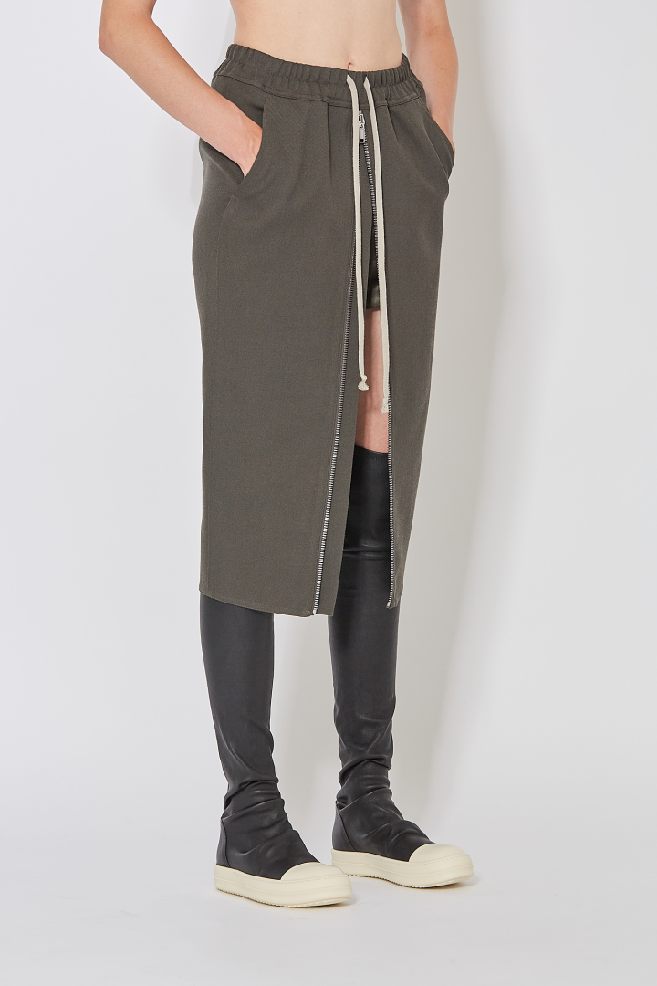 Skirt Zipped Short Pillar - Green