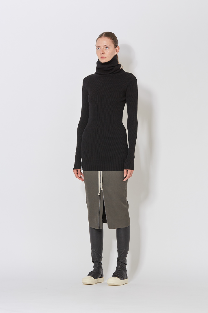 Skirt Zipped Short Pillar - Green