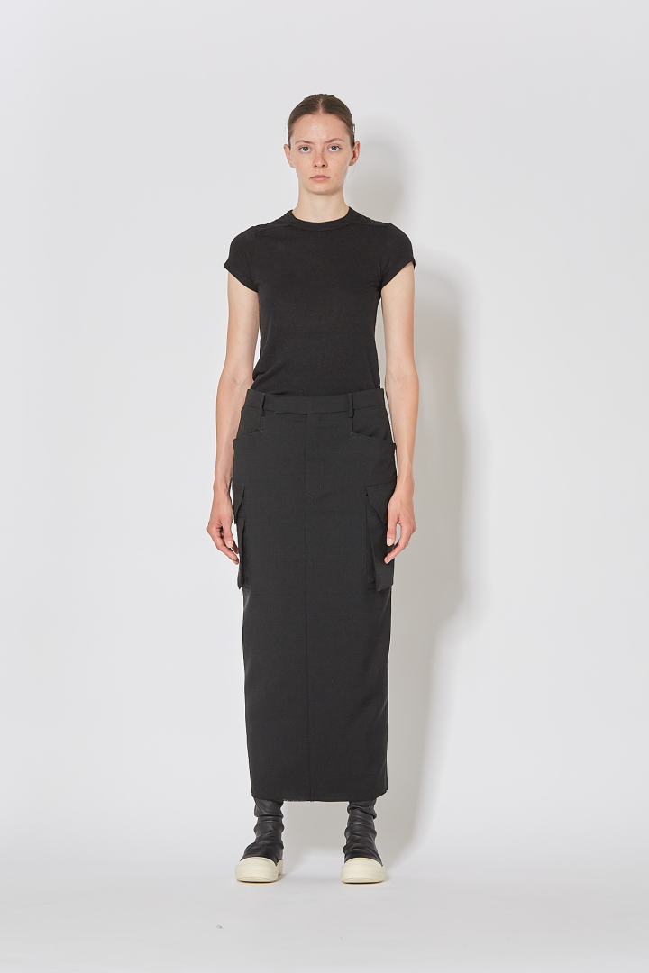 Knit T-Shirt Cropped Level T - Black