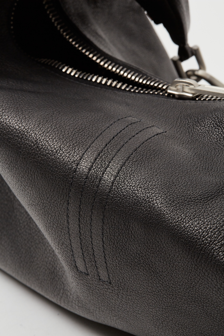 Leather Bag Cropped Gemini - Black Leather Bag Cropped Gemini - Black