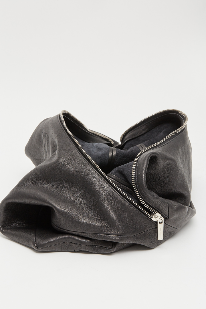 Leather Bag Cropped Gemini - Black Leather Bag Cropped Gemini - Black