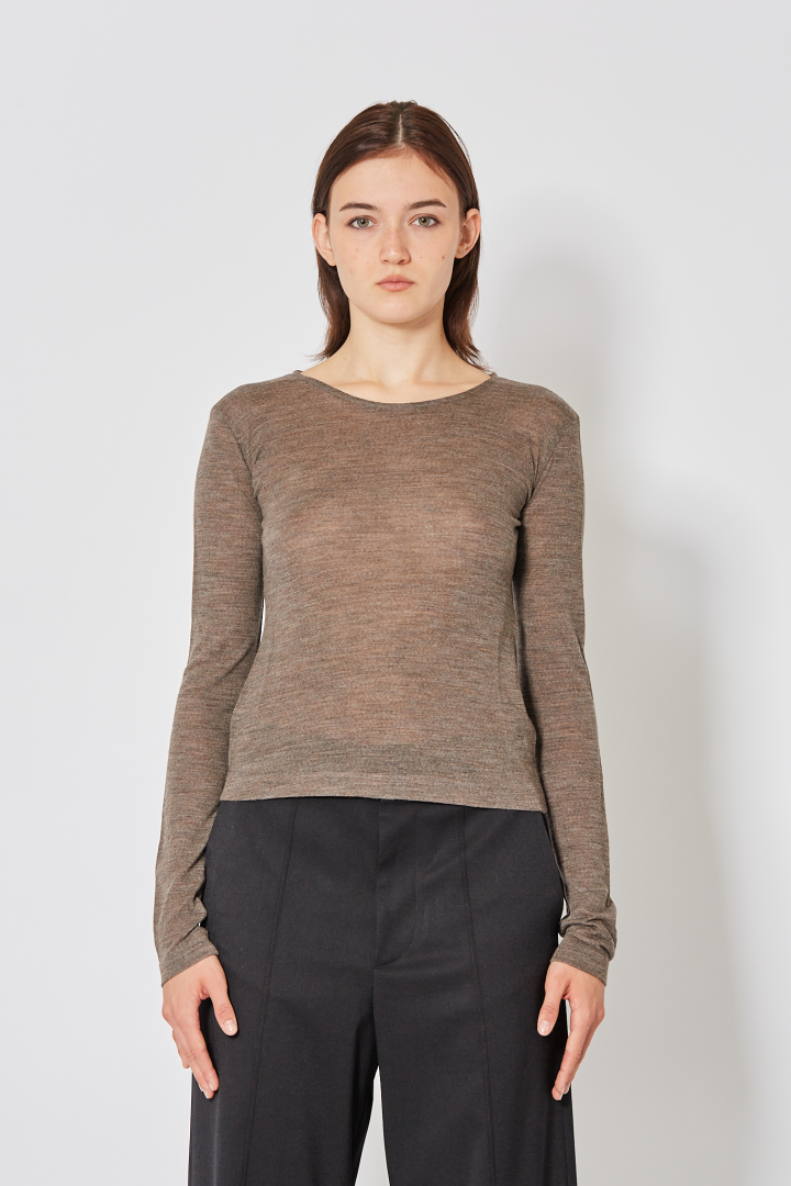 Long Sleeved Top - Taupe
