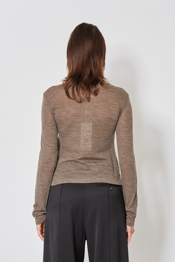 Long Sleeved Top - Taupe