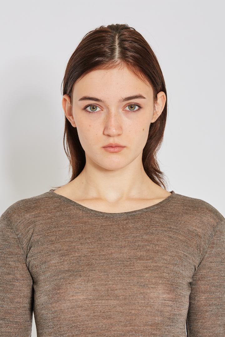 Long Sleeved Top - Taupe