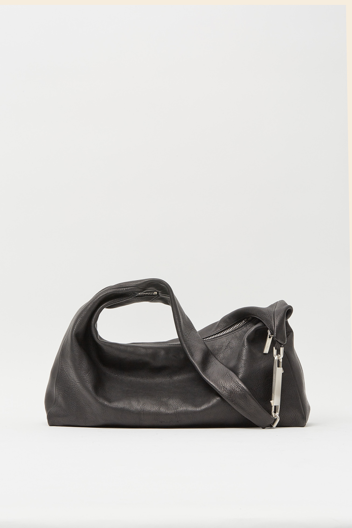 Leather Bag Cropped Gemini - Black Leather Bag Cropped Gemini - Black