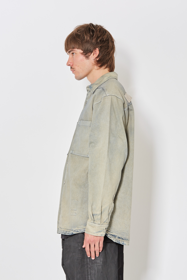 Denim Jacket Jumbo Outershirt - Mineral Pearl