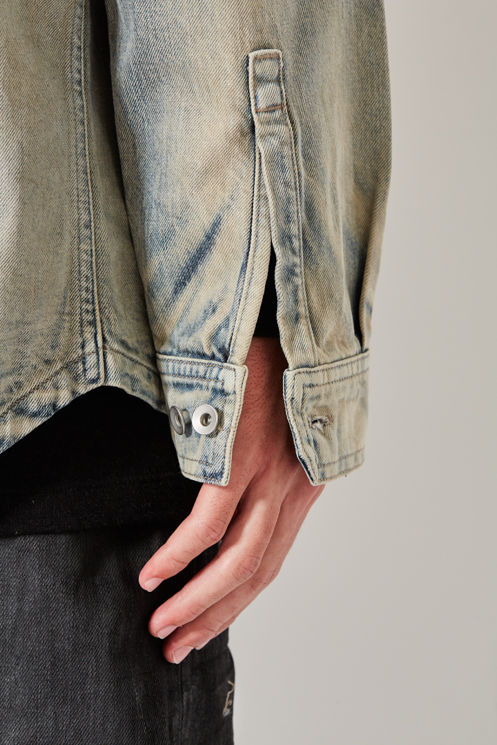 Denim Jacket Jumbo Outershirt - Mineral Pearl