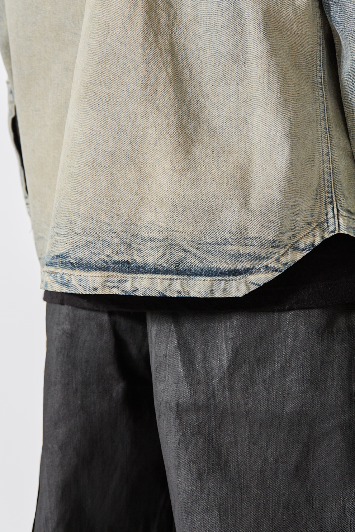 Denim Jacket Jumbo Outershirt - Mineral Pearl