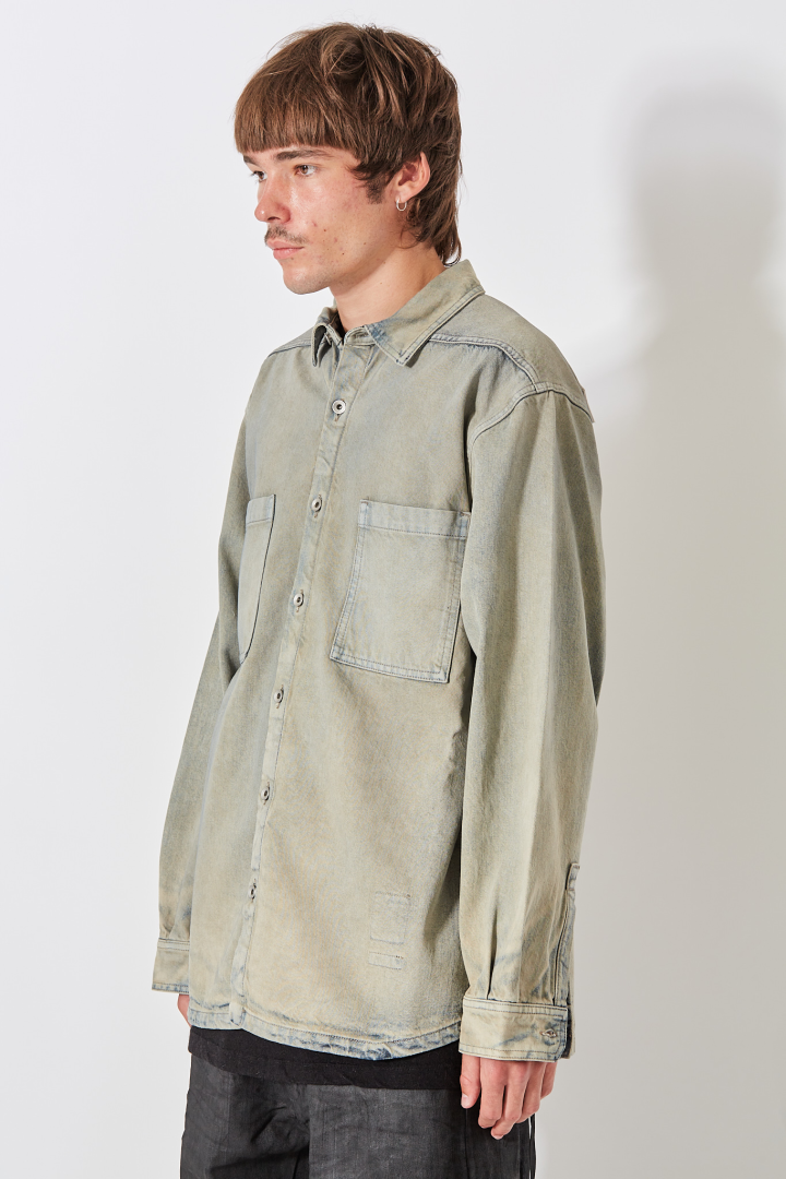 Denim Jacket Jumbo Outershirt - Mineral Pearl