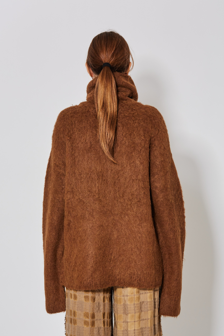 High Neck Top - Mustard