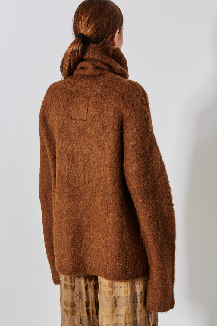 High Neck Top - Mustard