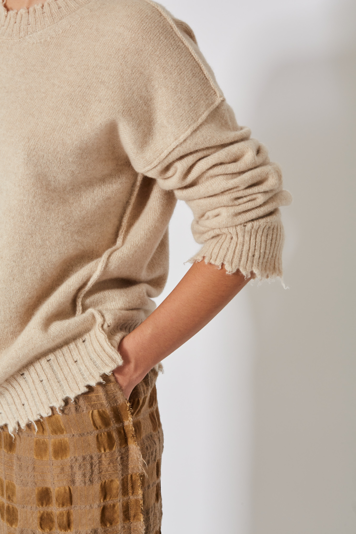 Knit Sweater  - Tan