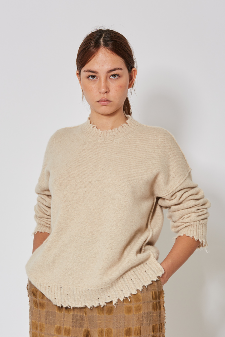 Knit Sweater  - Tan
