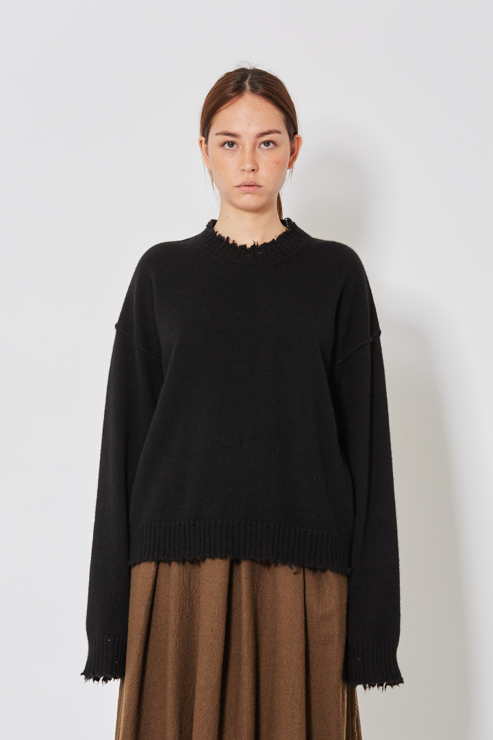 Knit Sweater  - Black