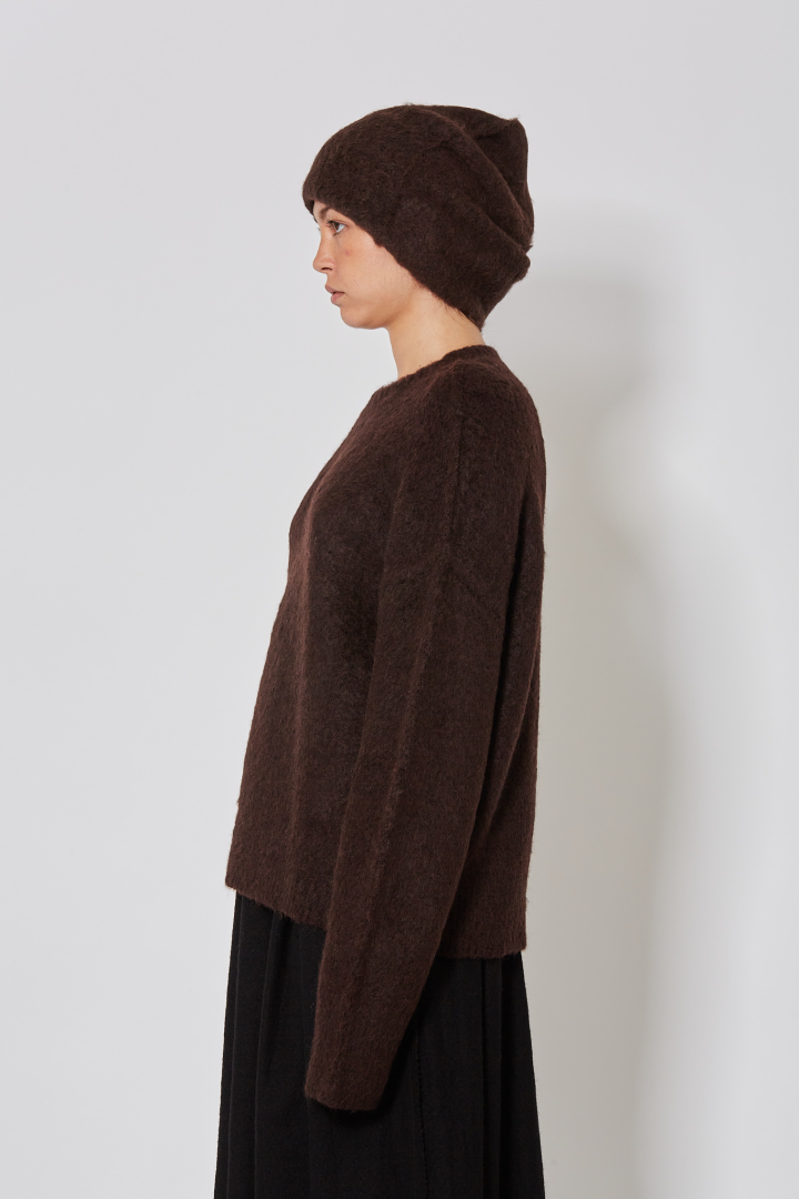 Knit Sweater  - Dark Brown